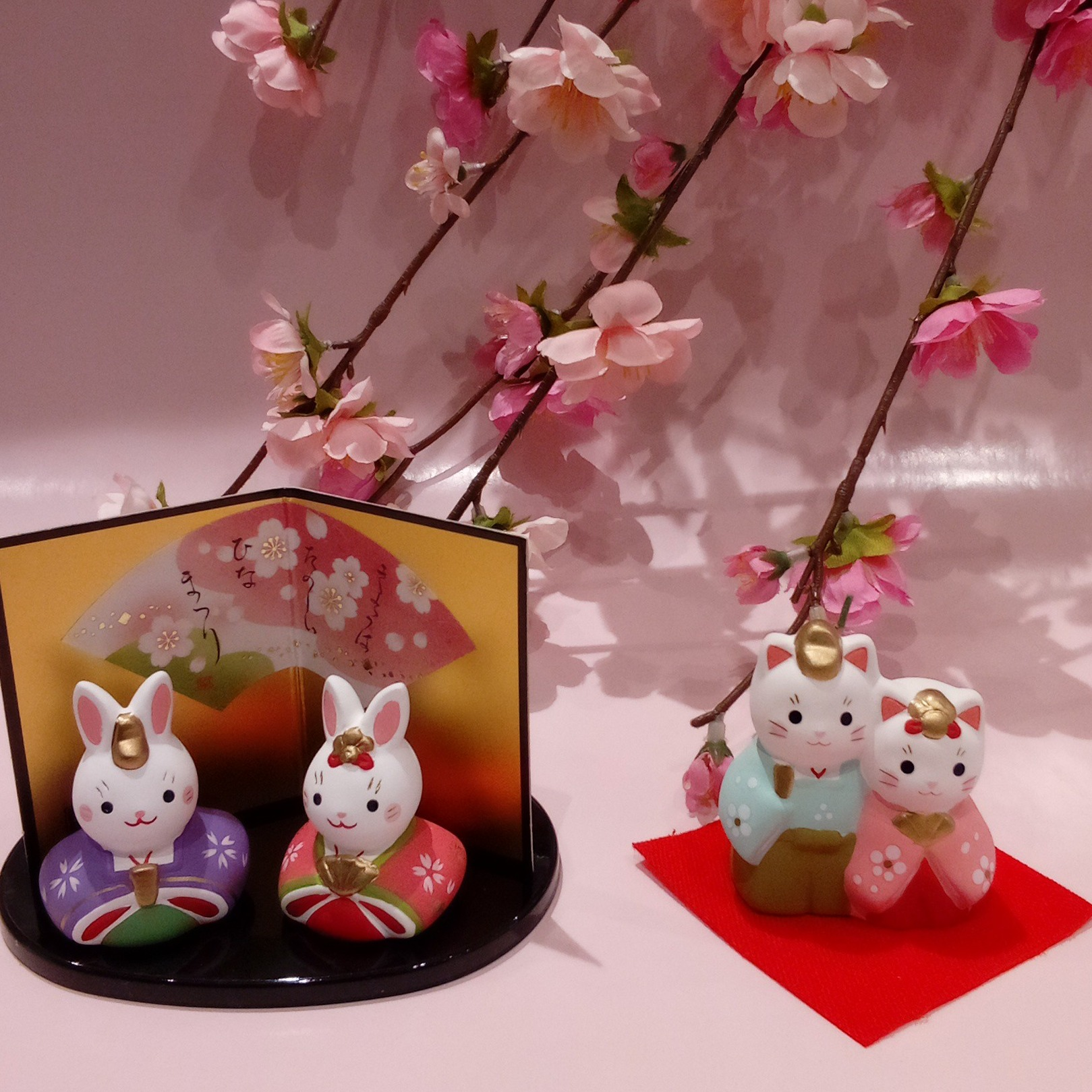 シーグラスアート　♡ひなまつり♡　うさねこver.　２Ｌサイズ程 f0adfe0d.png