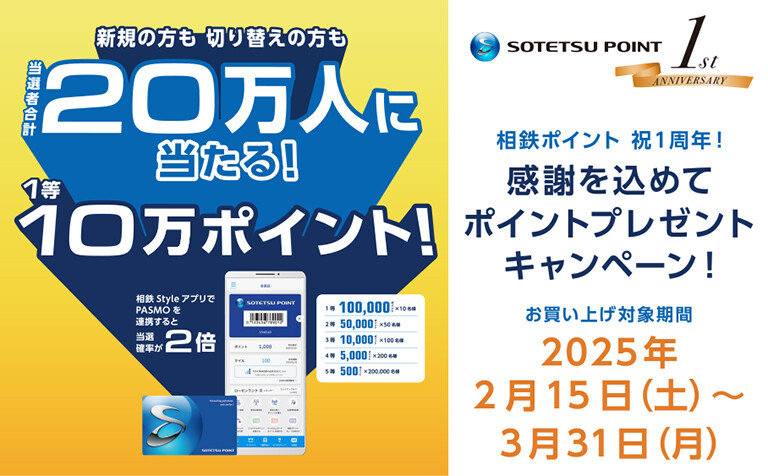 相鉄ポイント１周年記念キャンペーン