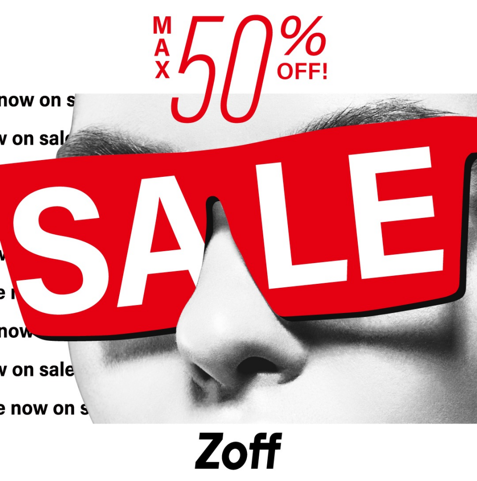 「Zoff」期間限定メガネがMAX50% OFF!!